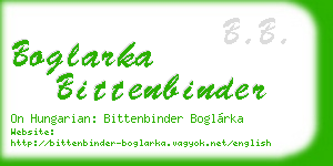 boglarka bittenbinder business card